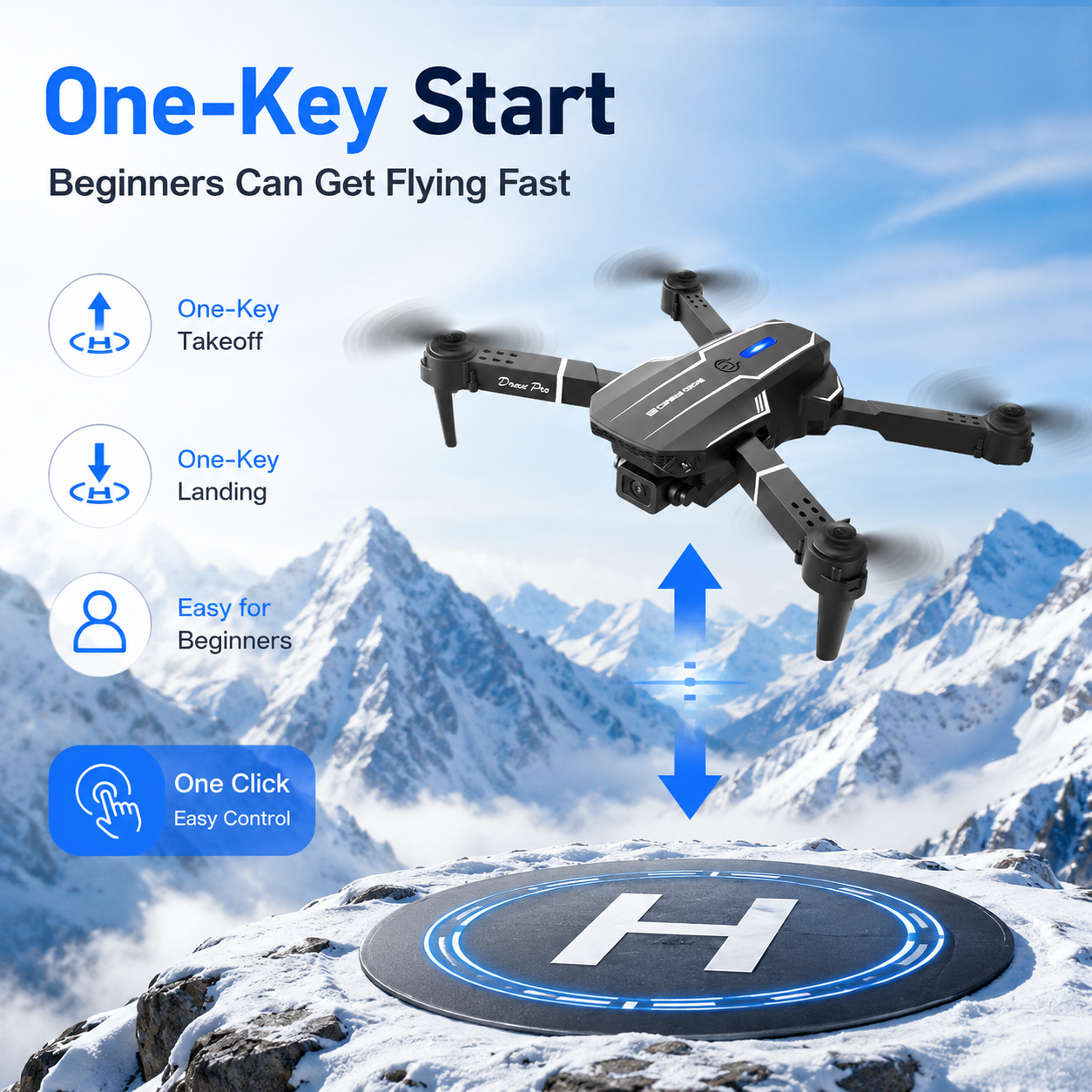 Drone Video Production - HD Aerial Drone 90° Adjustable Lens