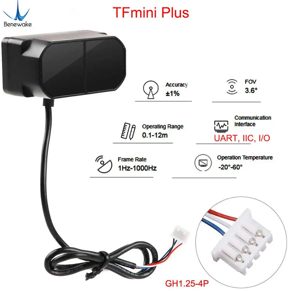 Benewake TFmini-S/TFmini Plus  - огляд і ціна Drone Lidar