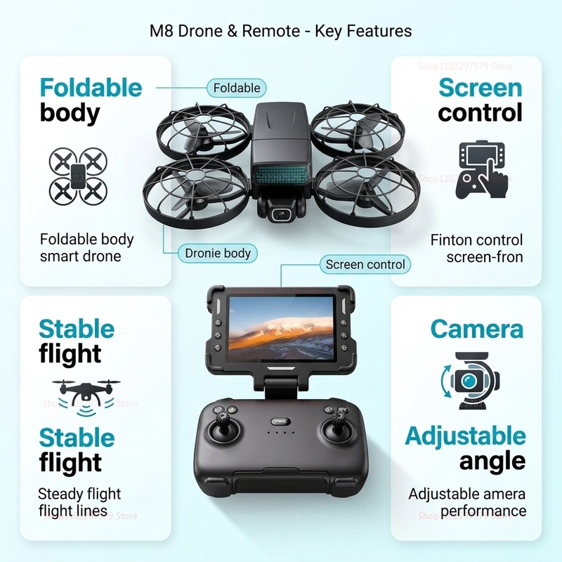 New Drones M8 GPS 8K Professio - огляд і ціна Drone Aerial Photography